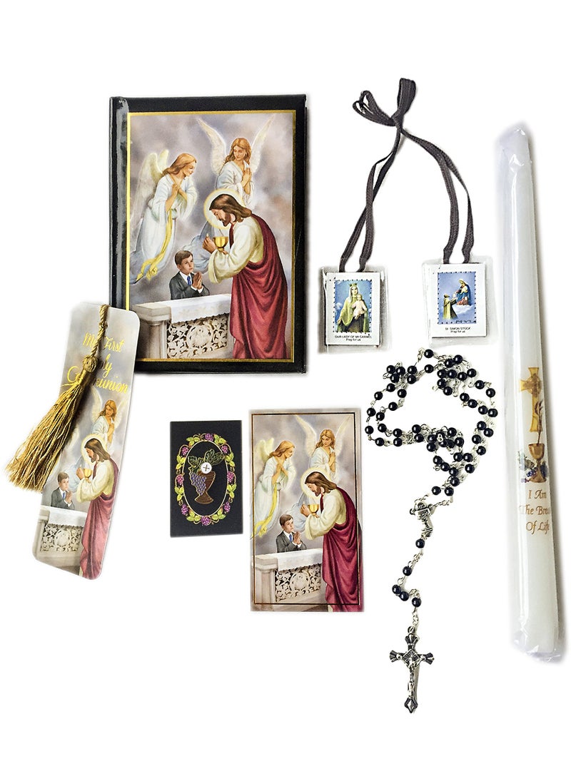 Sacred Traditions Boys Blessed Sacrament Deluxe First Communion Gift Box Set with Candle - Image 2