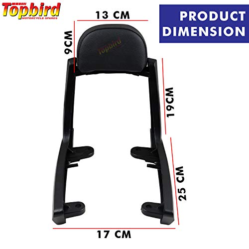 TOPBIRD TBTBBR1 Cushion Backrest Passenger Seat Back Support Rest Pad Compatible with Thunderbird 350cc & 500cc Motorcycles - Image 2