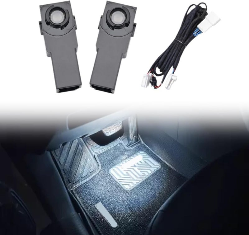 L2R for Toyota RAV4 (2019-2024) Under Dash Footwell Ambient LED Light Lamp Decoration Car Interior Accessories 2 PCS (White Light) - Image 1