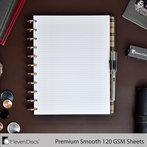 Eleven Discs Discbound Paper, Letter Size Ruled Sheets - Premium 120gsm Heavyweight Notebook & Planner Refills - 11 Discs, 8.5 x 11 in - Punched for Circa, Arc, TUL (40 Sheets) - Image 2