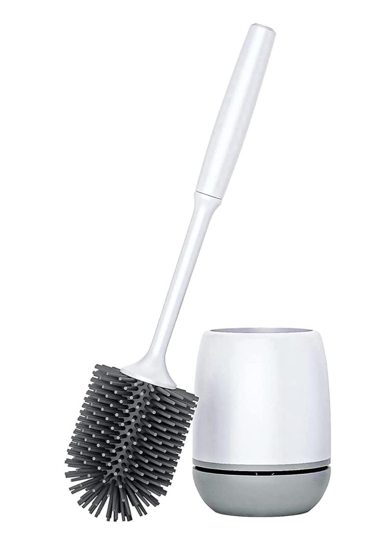 MahMir Toilet Brush, Toilet Bowl Brush and Holder, Toilet Cleaner Brush for Bathroom, Floor Standing & Wall Mounted Toilet Scrubber Without Drilling  - Image 1