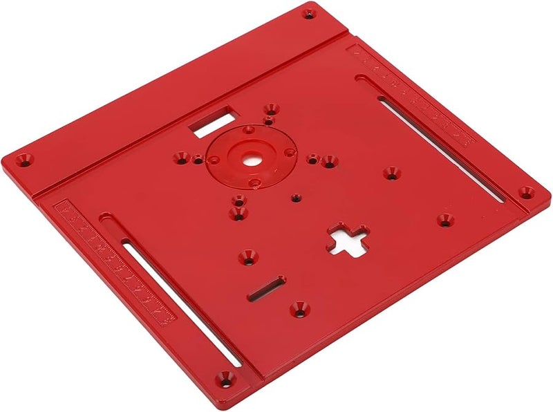 2 In 1 Jig Saw Trimmer Router Table Plate With Scale Aluminum Center Hole Bushing - Image 5