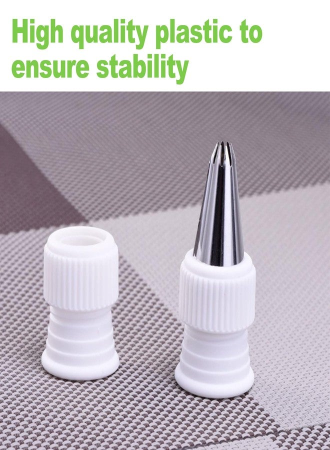 CeroDimo 12 Pcs Couplers for Piping Bags, Standard Cake Decorating Icing Couplers, Plastic Coupler Tip Set for Frosting Nozzles, Piping Bag Clips, 1.2 x 1 Inch - Image 3