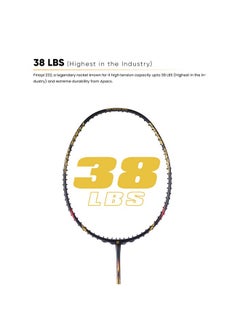 Apacs Finapi 232 Limited Edition (38 Lbs Mega Tension) Made In Vietnam | Japanese Graphite Unstrung Badminton Racket (Black Red Gold)  - Image 3