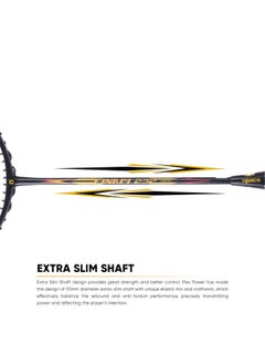 Apacs Finapi 232 Limited Edition (38 Lbs Mega Tension) Made In Vietnam | Japanese Graphite Unstrung Badminton Racket (Black Red Gold)  - Image 4