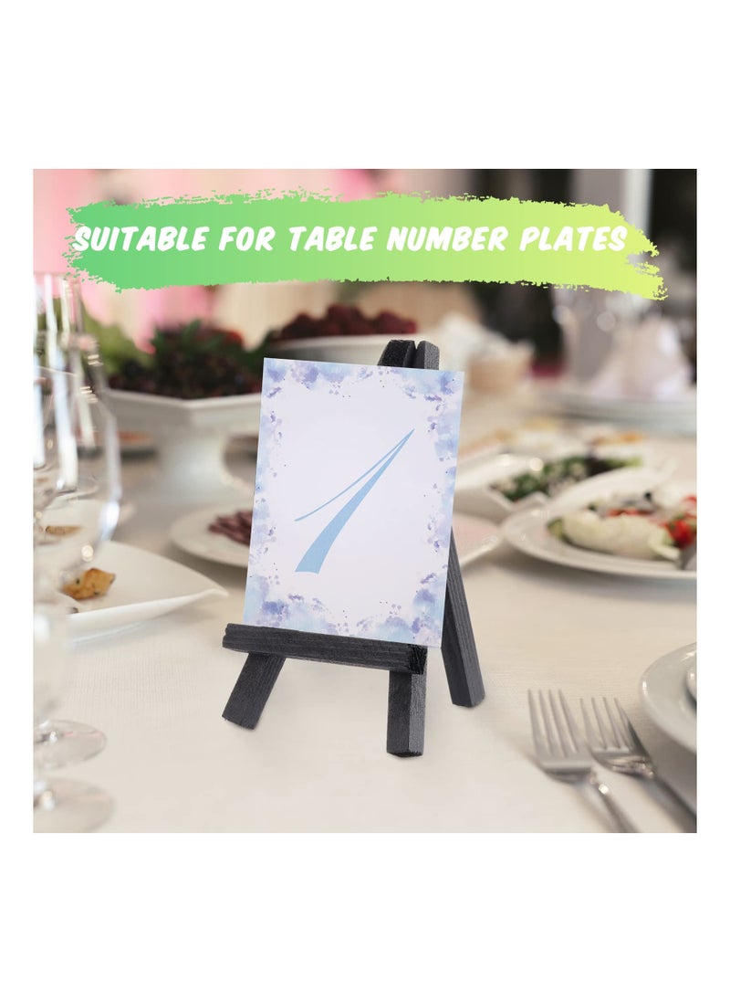 SYOSI - 5 Inch Mini Wooden Display Easel Desktop Small Black Artist Photo Canvas Frame Tripod Digital Oil Painting Advertising Stand 12 Pieces - Image 1