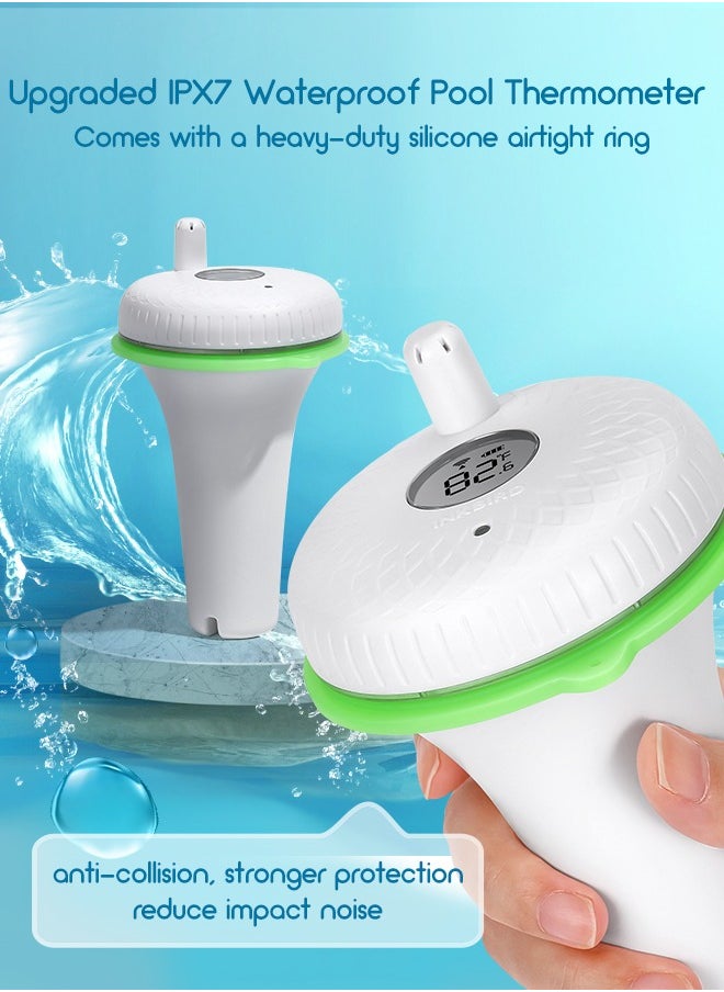 إنك بيرد INKBIRD مجموعة مقياس حرارة المسبح اللاسلكي مع جهاز استقبال IBS-P02R - نطاق إرسال يصل إلى 300 قدم/90 متر، مقاوم للماء IPX7، مزامنة سريعة مع عوامة قياس حرارة لاستخدام في حمامات السباحة، أحواض الاستحمام، الأحواض الساخنة، الينابيع الحارة، وأحواض الأسماك  - Image 5