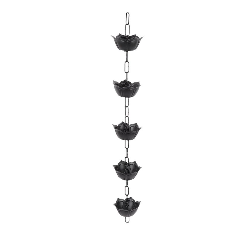 Flower Shape Rain Chain For Gutters Aluminum Alloy Rainwater Management Color C - Image 2