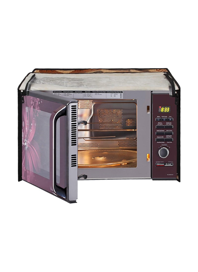 Lithara Lithara Printed Waterproof Microwave Oven Cover for LG 32 Litre Convection Microwave Oven MC3286BRUM Sams19 Multicolor  - Image 4