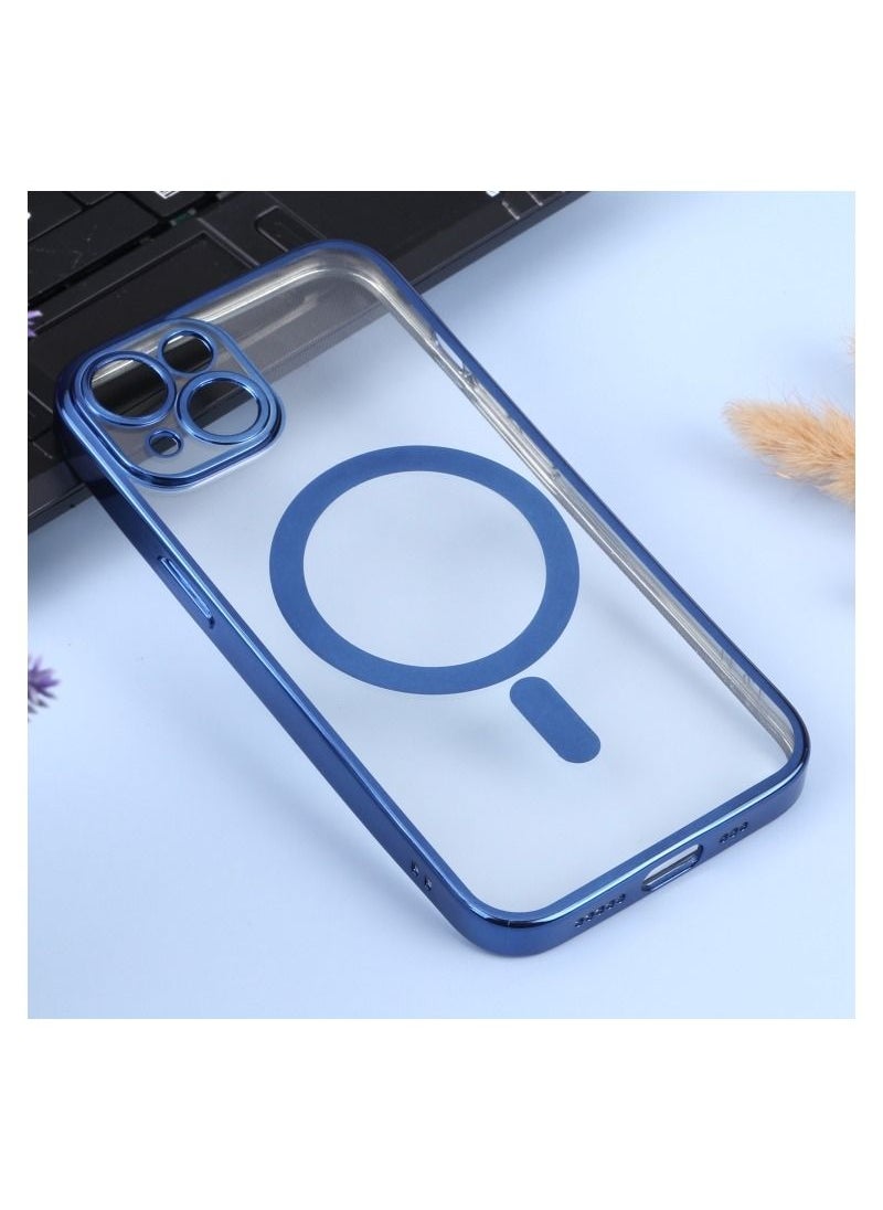 HEXABEX iPhone 14 6.1" Case, Protective Electroplated TPU Case for iPhone 14 6.1" Blue  - Image 2