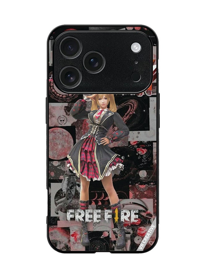 VR CREATIVE Protective Case Cover For Apple iPhone 17 Pro Free Fire Design Multicolour