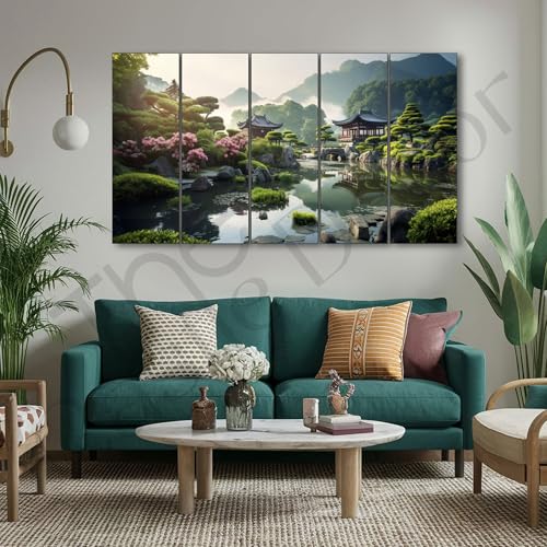 The Castle Decor japanese art painting with frame Big Size 27x48 Wall art for living room,Bedroom,Drawing room,Hotels-Wooden Framed-732 - Image 2