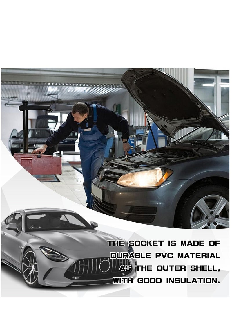 KASTWAVE 2PCS Headlight Connector H4 9003 HB2 Wiring Harness Head Light Socket, 16AWG 3 Adapter Headlamp Assembly Replacement Pigtail Socket Female Plug Fog Light Relay Harness (Orange) - Image 3