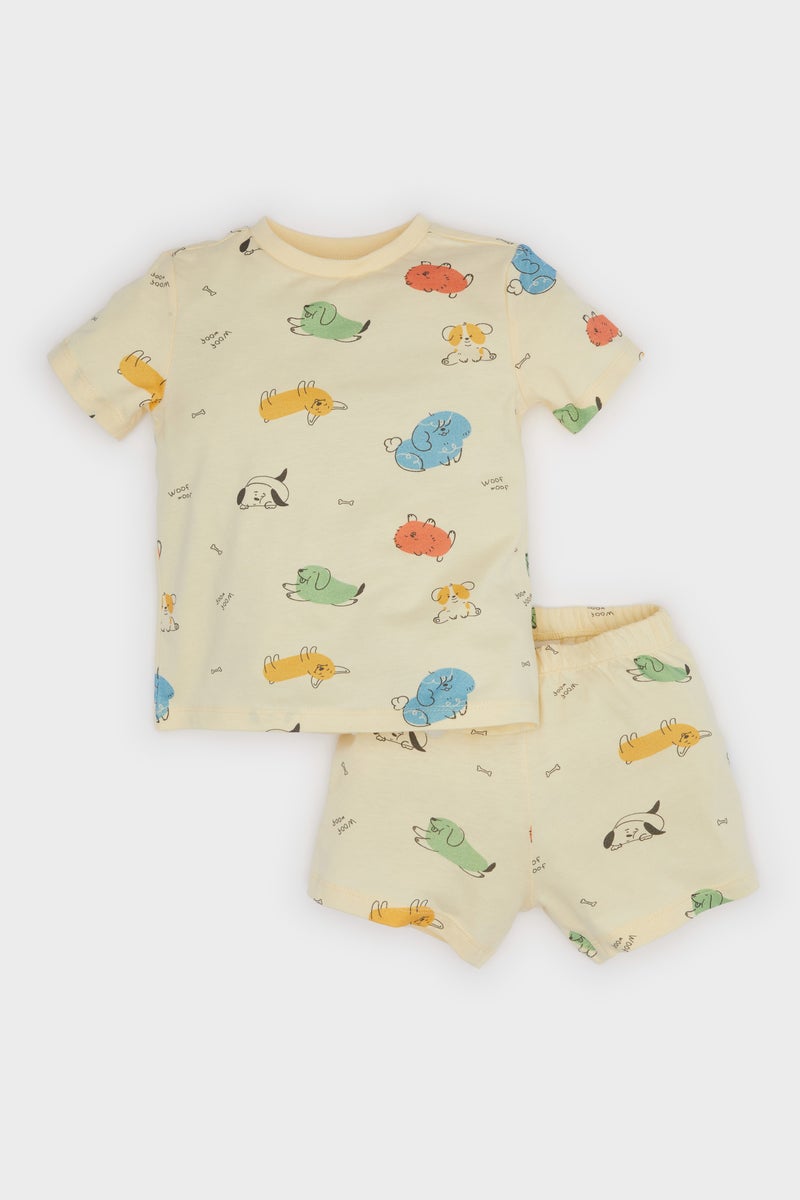 DeFacto Baby Boy 2 piece Regular Fit Printed Knitted Pyjamas  - Image 1