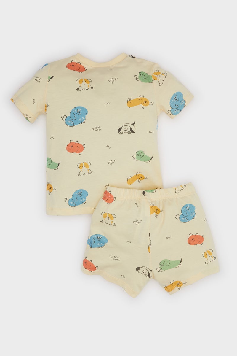 DeFacto Baby Boy 2 piece Regular Fit Printed Knitted Pyjamas  - Image 3