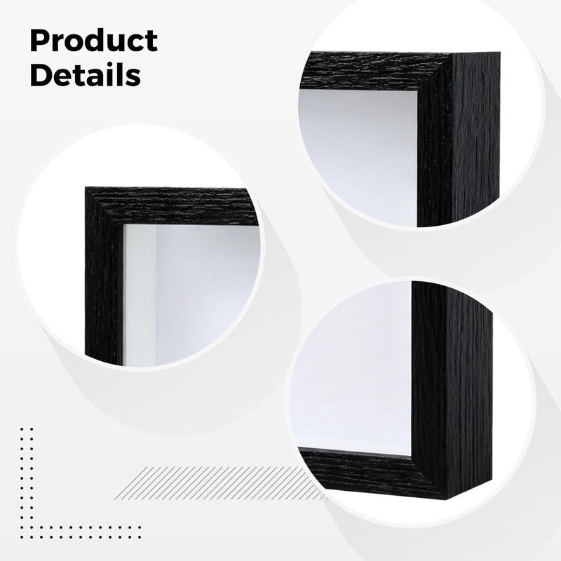 إطار صندوق الظل العام 8.3 × 10.6 بوصة، 1.2 بوصة، علبة عرض سوداء للتحف، لوح صناعي، فن DIY، الزهور المجففة، العينات - Image 4