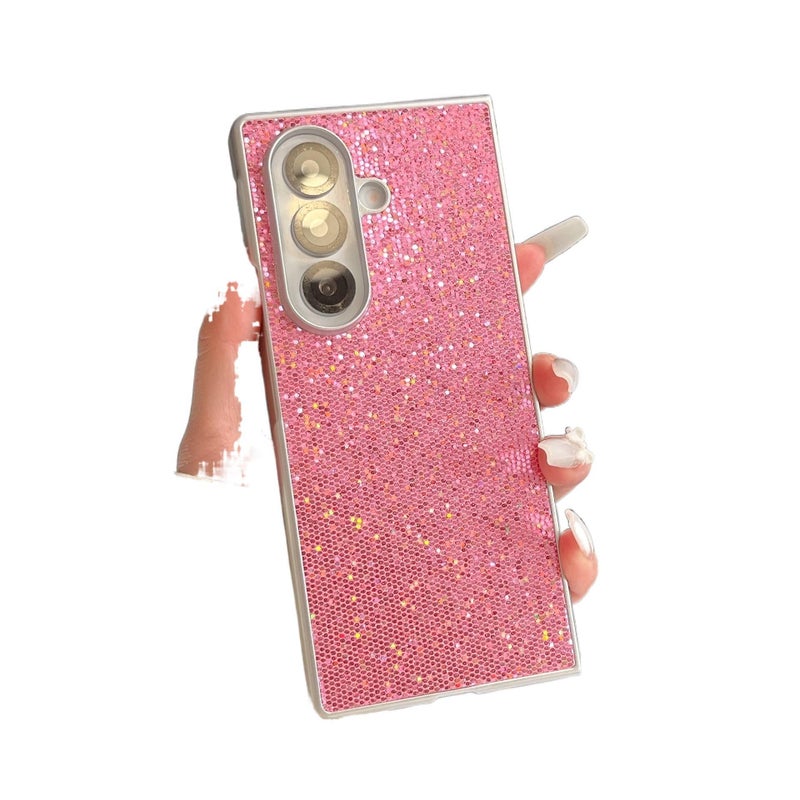 غطاء واقي | Silver | TPU+PC | لمعان | غطاء قلاب | لـ Samsung Galaxy Z Fold 7 - Image 2