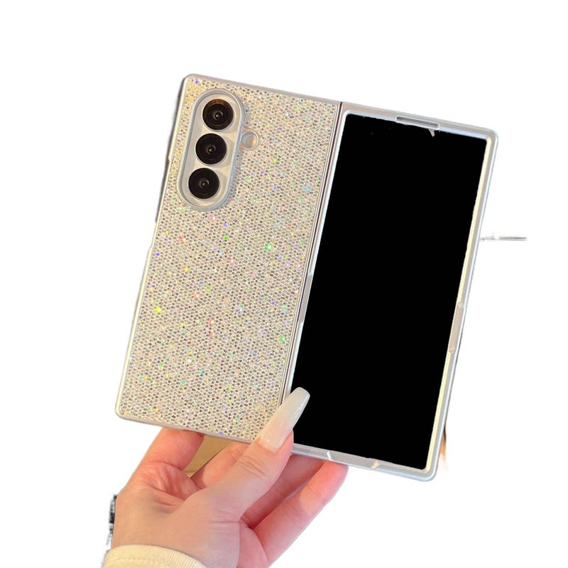 غطاء واقي | Silver | TPU+PC | لمعان | غطاء قلاب | لـ Samsung Galaxy Z Fold 7 - Image 1