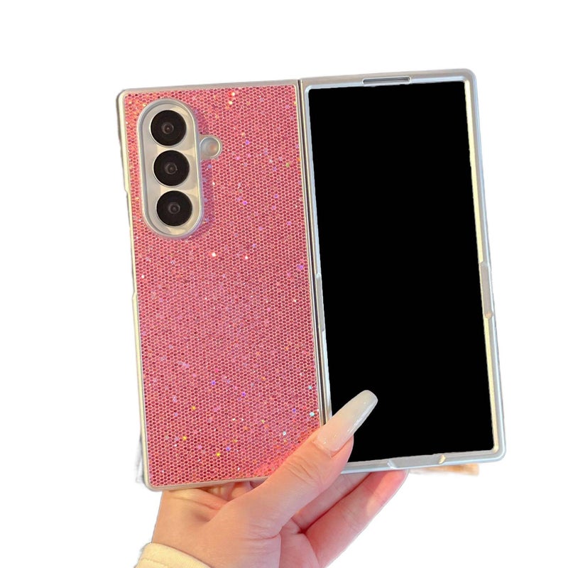 غطاء واقي | Silver | TPU+PC | لمعان | غطاء قلاب | لـ Samsung Galaxy Z Fold 7 - Image 5