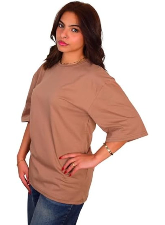 Mosca Women's Wear Half-Sleeve Cotton T-Shirt, Oversize - Image 2