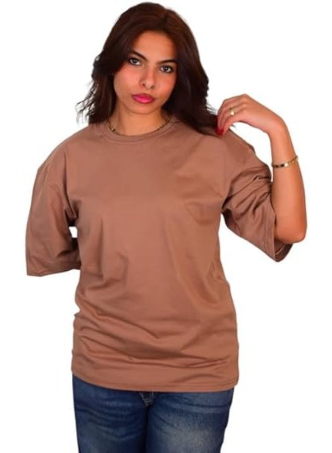 Mosca Women's Wear Half-Sleeve Cotton T-Shirt, Oversize - Image 3