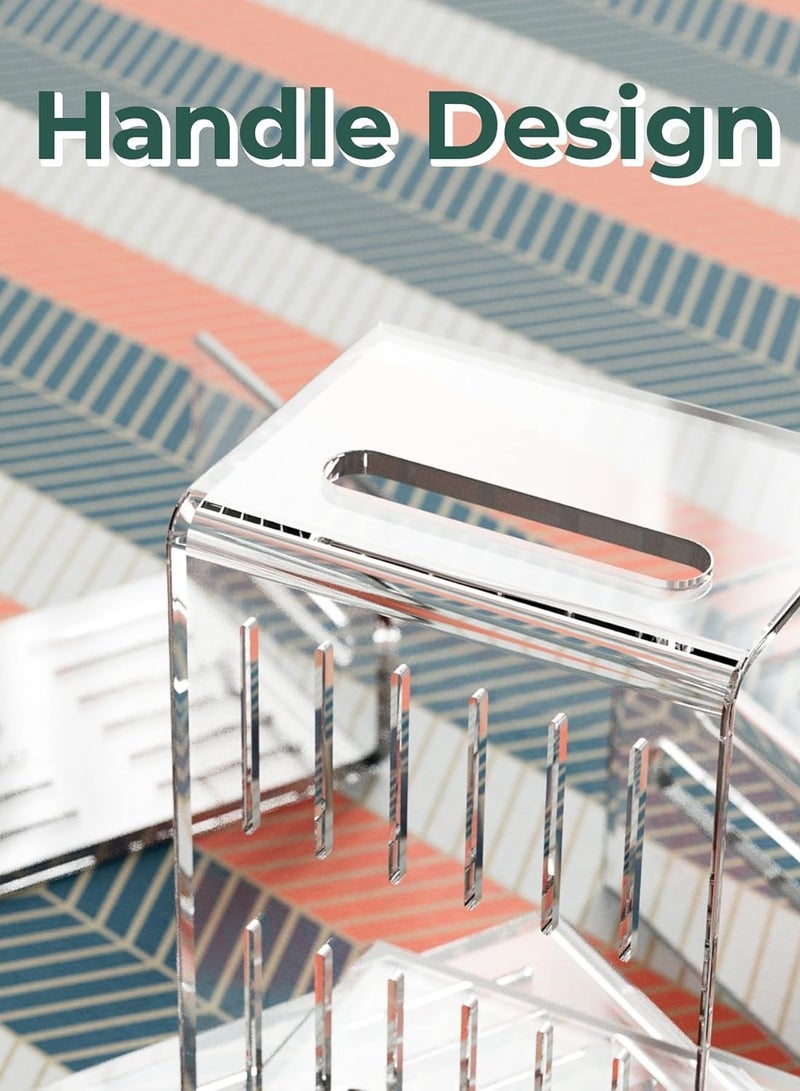 TPGP Acrylic Step Stool for Kids, Non-Slip Step Stool with Handles for Kids and Adults, Clear Toddler Stool for Potty Training Aid, Clear Acrylic Foot Stool for Bathroom, Bedroom, Kitchen - Image 5