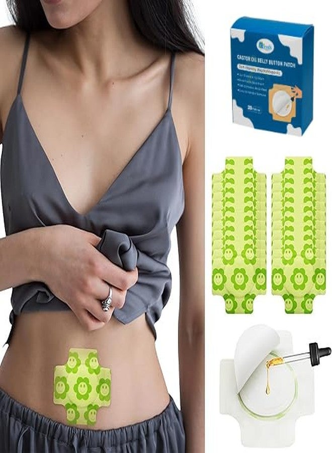 FORNUS 40 PCS Castor Oil Pack Wrap, Disposable Castor Oil Patches for Belly Button, No Wash, Easy to Use - Image 1