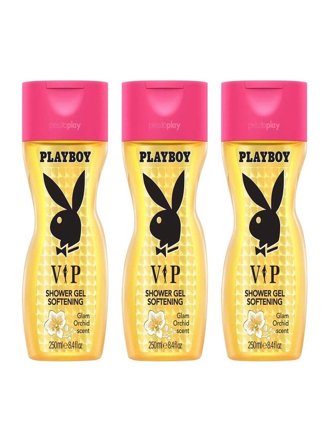 Playboy VIP Shower Gel - For Women (750 ml, Pack of 3) - Image 1