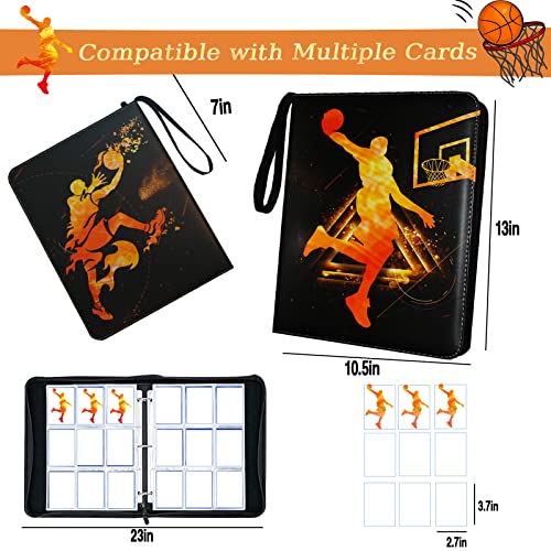 Anvoago Basketball Cards Binder 900 Pockets, Trading Cards Holder Card Collectors Album,Trading Card Binder 9 Pocket with 50 Removable Sleeves for Basketball Card and Sports Card - Image 2