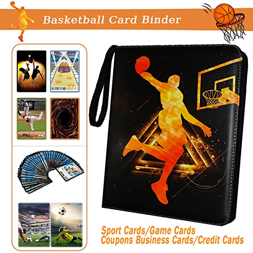 Anvoago Basketball Cards Binder 900 Pockets, Trading Cards Holder Card Collectors Album,Trading Card Binder 9 Pocket with 50 Removable Sleeves for Basketball Card and Sports Card - Image 4