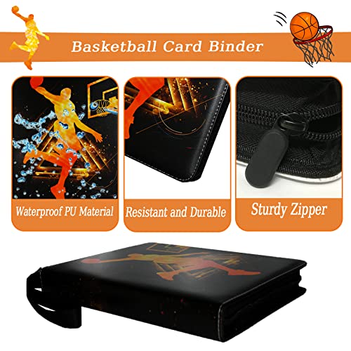Anvoago Basketball Cards Binder 900 Pockets, Trading Cards Holder Card Collectors Album,Trading Card Binder 9 Pocket with 50 Removable Sleeves for Basketball Card and Sports Card - Image 3