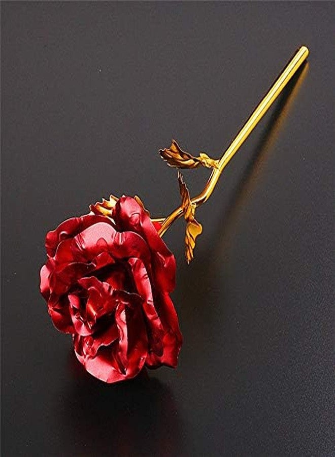 Lavanaya Silver Gold Rose Red 25 Cm with Red Velvet Box - Image 3