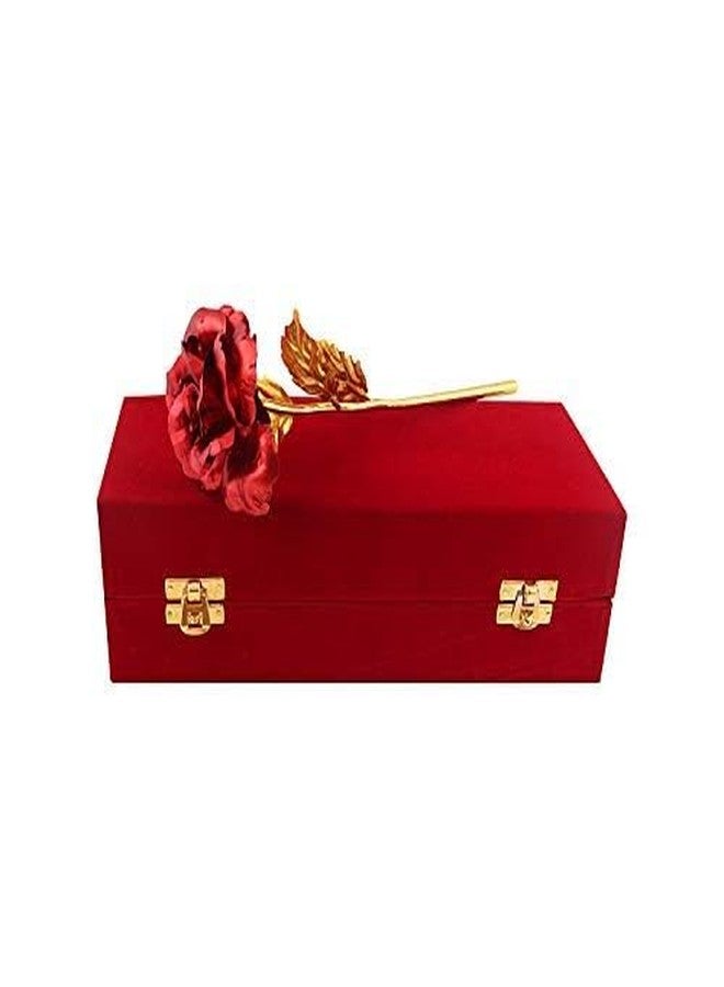 Lavanaya Silver Gold Rose Red 25 Cm with Red Velvet Box - Image 2