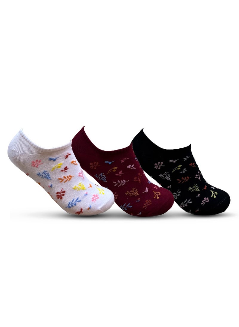 Solo Women Low Cut Designed Pack 3 