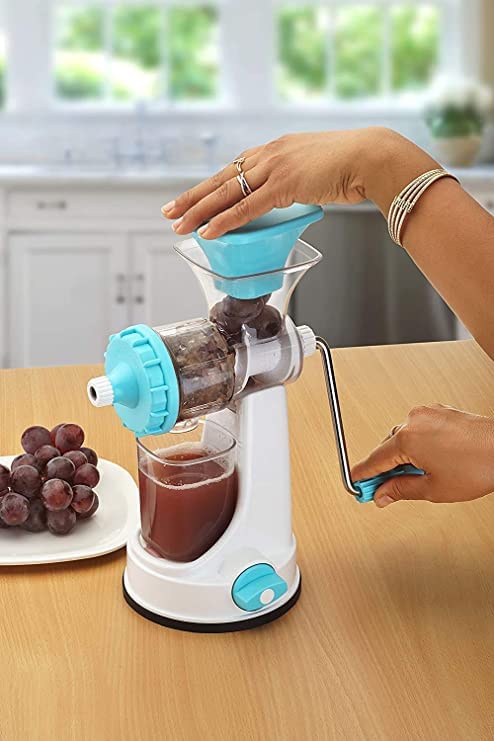 KIDINGTON Mini Juicer Machine Juice Maker Machine for Home Deluxe Fruit Vegetable Manual Juicer with with Steel Handle - Image 3
