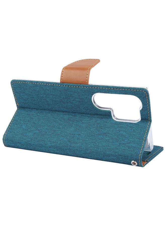 جوسبيري جراب لهاتف Samsung Galaxy S24 Ultra 5G من القماش بتصميم مذكرات، جراب هاتف قابل للطي من الجلد بنسيج من القماش - Image 3