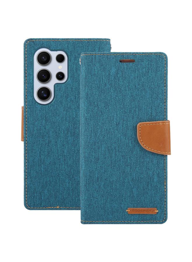 جوسبيري جراب لهاتف Samsung Galaxy S24 Ultra 5G من القماش بتصميم مذكرات، جراب هاتف قابل للطي من الجلد بنسيج من القماش - Image 2