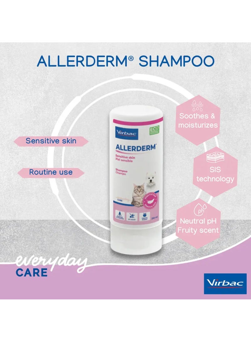 Virbac Allerderm Sensitive Skin Shampoo for Dogs & Cats – Oatmeal Formula, 250ml - Image 3