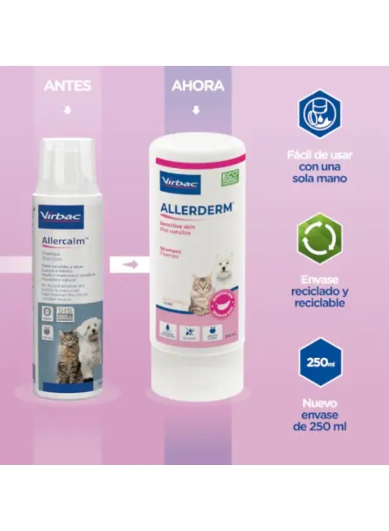 Virbac Allerderm Sensitive Skin Shampoo for Dogs & Cats – Oatmeal Formula, 250ml - Image 4