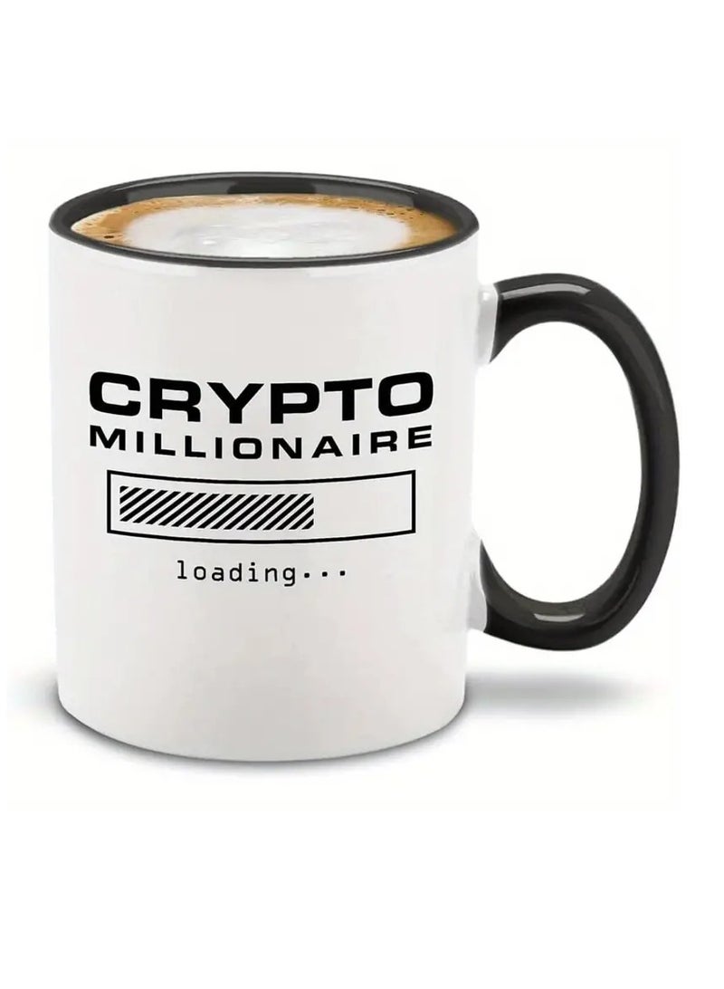 RYN Crypto Millionaire Loading... Ceramic Coffee Mug - Insulated,Perfect for Home Use - Image 1