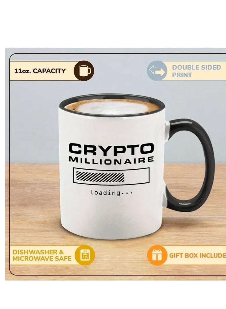 RYN Crypto Millionaire Loading... Ceramic Coffee Mug - Insulated,Perfect for Home Use - Image 2
