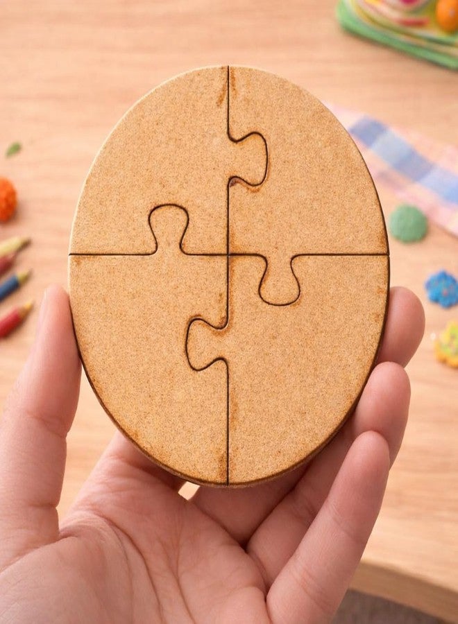 Plan To Gift Wooden Jigsaw Puzzle Set of 6 for Kids | Birds Theme | 4-Piece Round Puzzles | Learning Toy for 2-5 Year Old Boys & Girls - Image 5