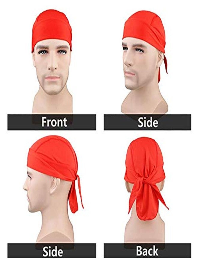BISMAADH Doo Rags Skull Cap Beanie Dew Chemo Cap Sweat Wicking Helmet Liner- for Men and Women Motorcycle Cycling - Image 5