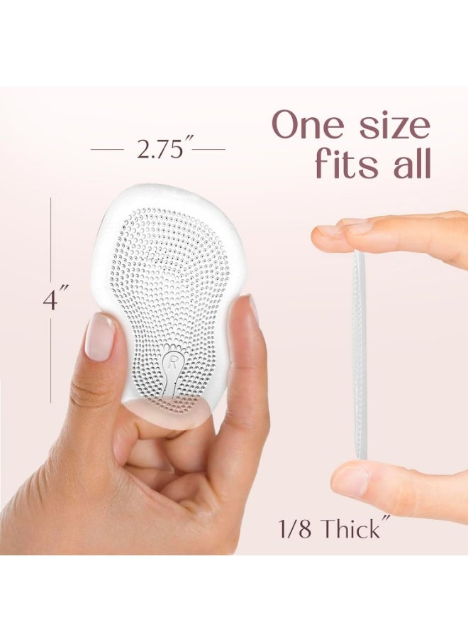 Meetion Foot Pads for Women (4 Pads) Cushioned High Heel Inserts for Ball of Foot Pain Relief (Clear)  - Image 5