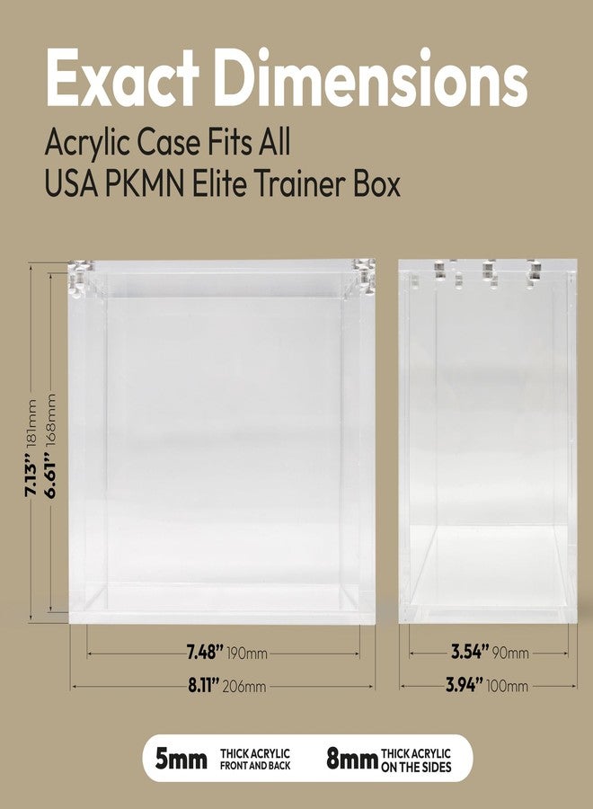 Break Tradition Elite Trainer Box Acrylic Display Case - Compatible with Pokemon ETB - UV Protection, Strong Magnetic Closure, 8mm Thick Walls - Image 4