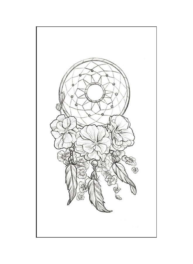 NIBEMINENT Waterproof Fashionable Temporary Tattoo Sticker Grey - Image 1