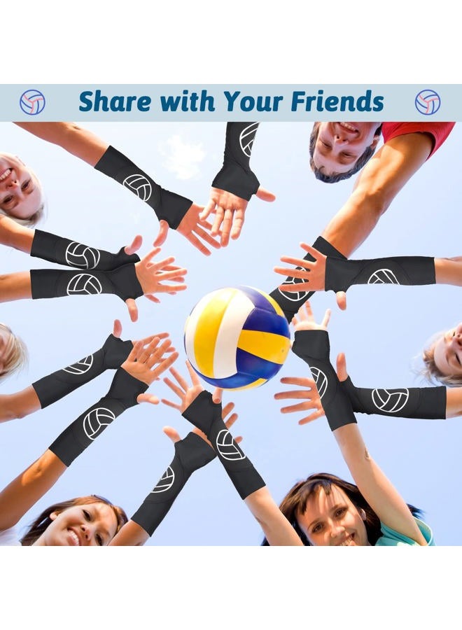 Minatee Volleyball Arm Sleeves Passing Hitting Forearm Sleeves with Protection Pads and Thumb Hole Padded Volleyball Sleeves (1 Pair, 12 Inch) - Image 5