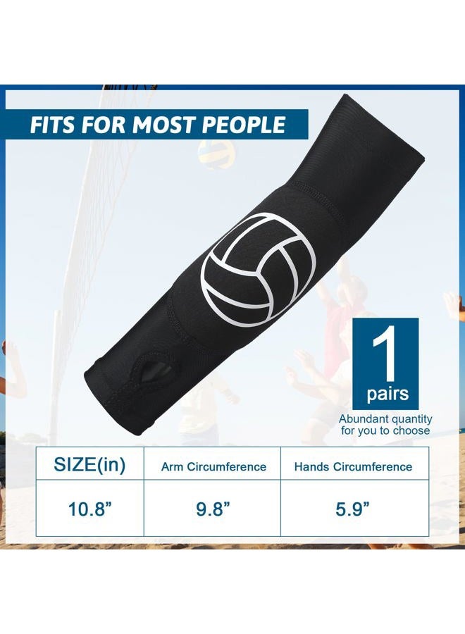Minatee Volleyball Arm Sleeves Passing Hitting Forearm Sleeves with Protection Pads and Thumb Hole Padded Volleyball Sleeves (1 Pair, 12 Inch) - Image 3