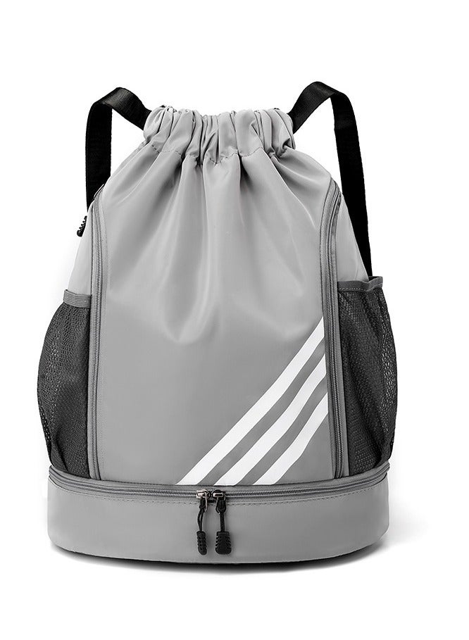 NIBEMINENT Waterproof Basketball Football Bundle Pocket Pull Rope Backpack Light Folding Travel Sports Easy Backpack Fitness Outdoors - Image 1