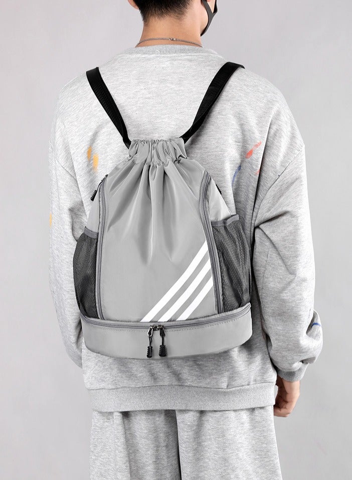 NIBEMINENT Waterproof Basketball Football Bundle Pocket Pull Rope Backpack Light Folding Travel Sports Easy Backpack Fitness Outdoors - Image 3